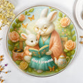 A Sweet Moment Between Grandma And Grandchild Reading - Personalized Custom Jewelry Dish, Ceramic Dish, Round Shape - GDT391_RCRF