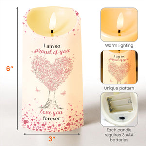 To My Granddaughter, Proud and Loving Message - Personalized Custom LED Candle - GDT399_LECA