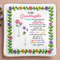 To My Granddaughter, Love & Light Ceramic Square Dish - Personalized Custom Jewelry Dish, Ceramic Dish, Square Shape - GDT400_SCRF