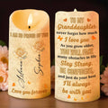 Proud Of You, Roses And Butterflies - Personalized Custom LED Candle - GDT409_LECA