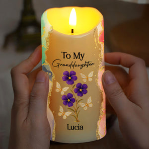 Always Remember You Are Braver, Butterflies And Flowers - Personalized Custom LED Candle - GDT418_LECA