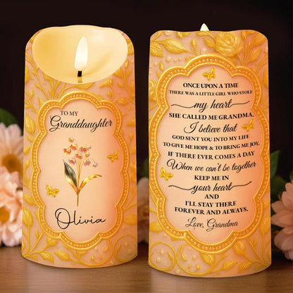 Once Upon A Time She Called Me Grandma - Personalized Custom LED Candle - GDT423_LECA