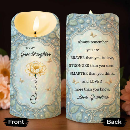 Always Remember You Are Braver, Stronger, Smarter - Personalized Custom LED Candle - GDT435_LECA