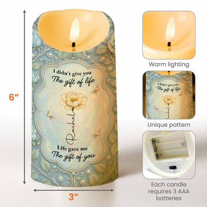 To My Granddaughter, Love Between Us, Roses And Butterflies - Personalized Custom LED Candle - GDT436_LECA