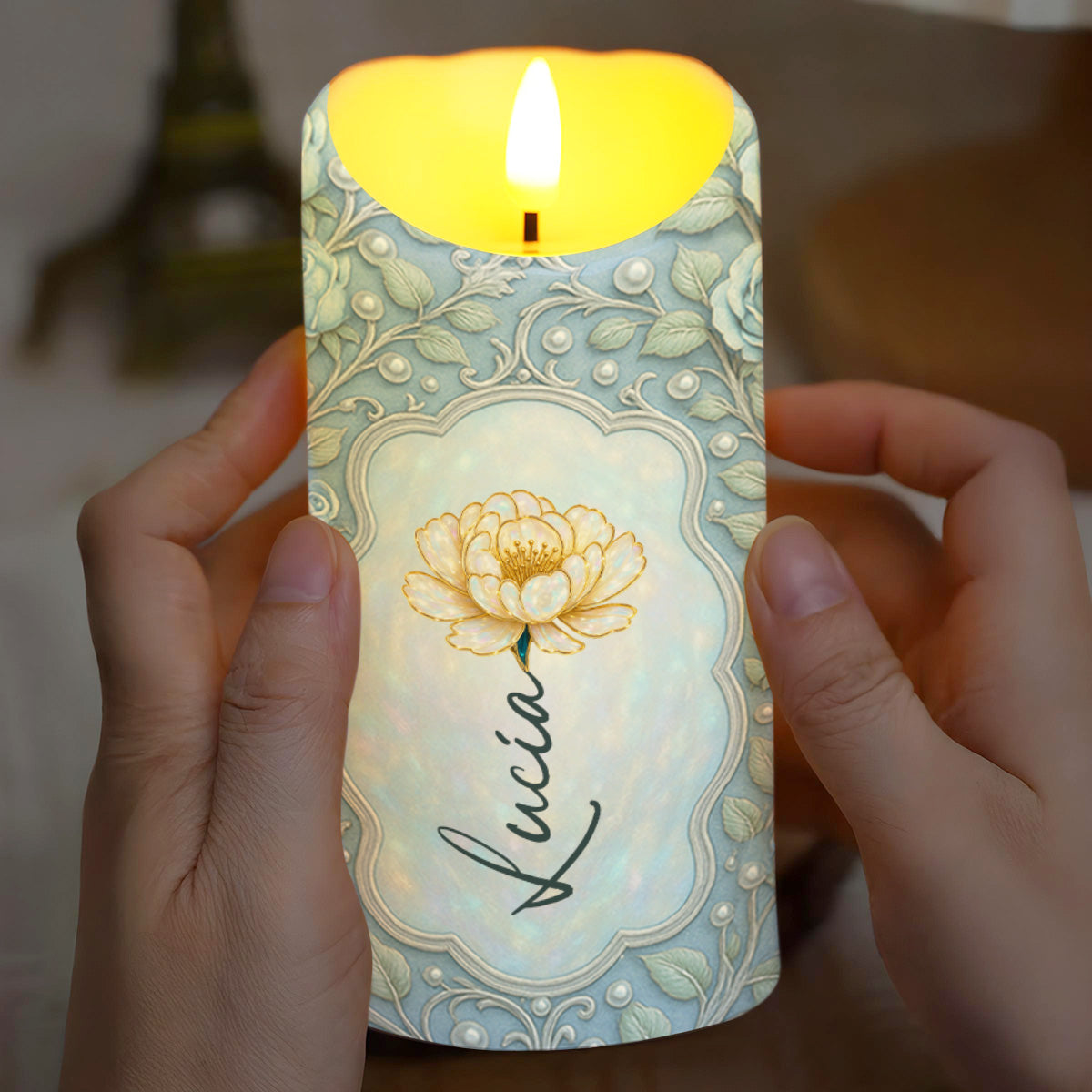 When Life Gets Tough, Remember Who You Are, Flowers And Leaves Design - Personalized Custom LED Candle - GDT447_LECA