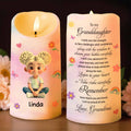 To My Granddaughter, Love And Wisdom Candle - Personalized Custom LED Candle - GDT468_LECA