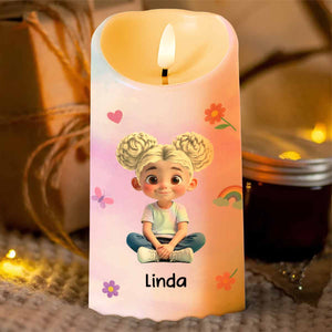 To My Granddaughter, Love And Wisdom Candle - Personalized Custom LED Candle - GDT468_LECA