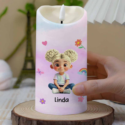 To My Granddaughter, Love And Wisdom Candle - Personalized Custom LED Candle - GDT468_LECA