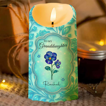 Once Upon A Time, Lovely Message From Grandma, Flowers - Personalized Custom LED Candle - GDT485_LECA