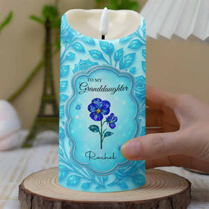Once Upon A Time, Lovely Message From Grandma, Flowers - Personalized Custom LED Candle - GDT485_LECA