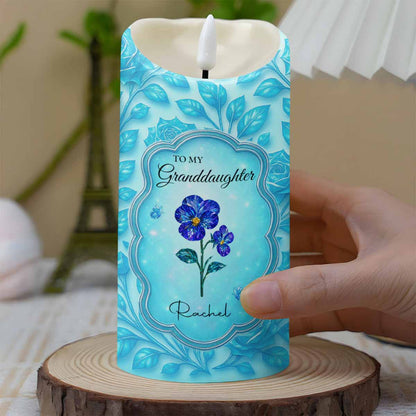 Once Upon A Time, Lovely Message From Grandma, Flowers - Personalized Custom LED Candle - GDT485_LECA