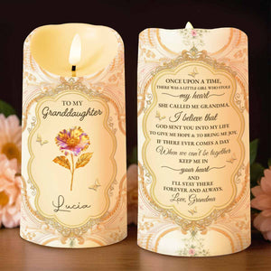 Once Upon A Time, Grandma and Granddaughter Love - Personalized Custom LED Candle - GDT487_LECA