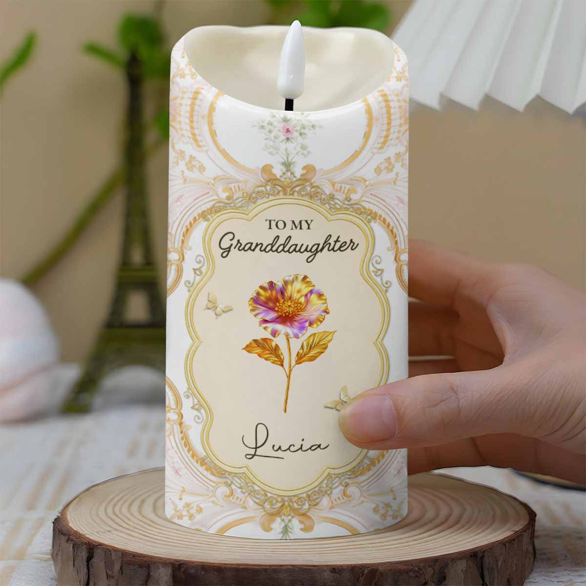 Once Upon A Time, Grandma and Granddaughter Love - Personalized Custom LED Candle - GDT487_LECA