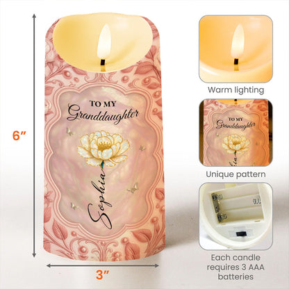 To My Granddaughter, Last Breath to Say I Love You - Personalized Custom LED Candle - GDT499_LECA