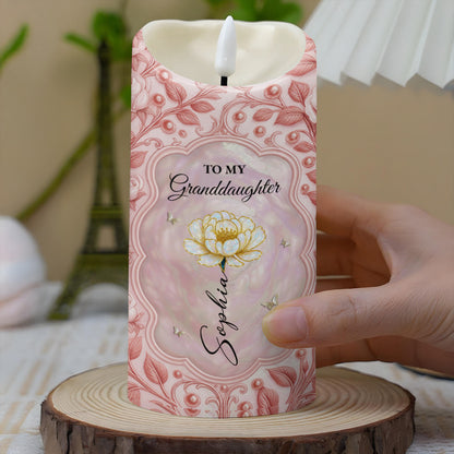 To My Granddaughter, Last Breath to Say I Love You - Personalized Custom LED Candle - GDT499_LECA