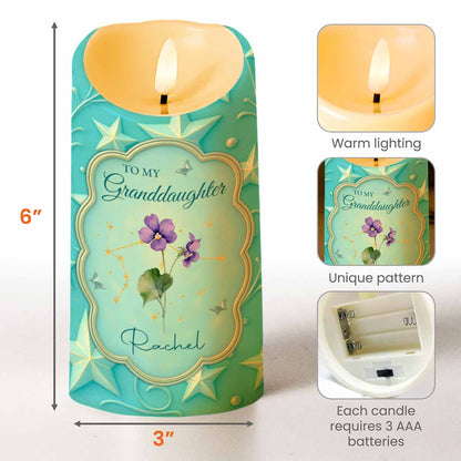 To My Granddaughter, Keep Me In Your Heart - Personalized Custom LED Candle - GDT502_LECA