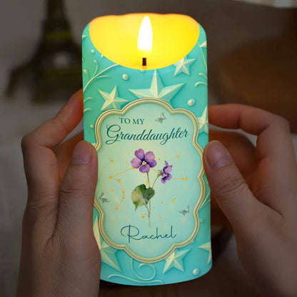 To My Granddaughter, Keep Me In Your Heart - Personalized Custom LED Candle - GDT502_LECA