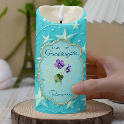 To My Granddaughter, Keep Me In Your Heart - Personalized Custom LED Candle - GDT502_LECA