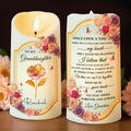 To My Granddaughter, Once Upon A Time, Flowers And Love - Personalized Custom LED Candle - GDT503_LECA
