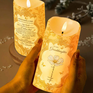 To My Granddaughter, Once Upon A Time, Love Grandma - Personalized Custom LED Candle - GDT504_LECA