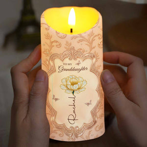 To My Granddaughter, Once Upon A Time, Love Grandma - Personalized Custom LED Candle - GDT504_LECA
