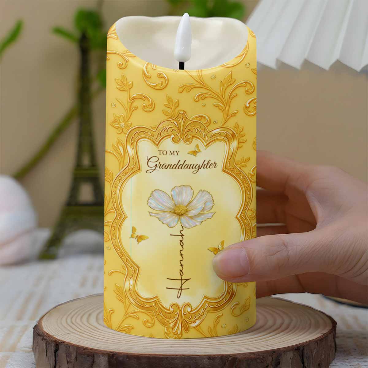 To My Granddaughter, Once Upon A Time, Love Grandma - Personalized Custom LED Candle - GDT504_LECA