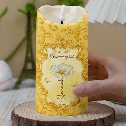 To My Granddaughter, Once Upon A Time, Love Grandma - Personalized Custom LED Candle - GDT504_LECA