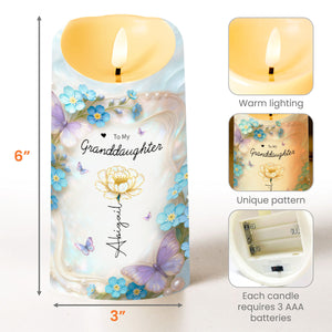 Straighten Your Crown, Butterflies and Flowers - Personalized Custom LED Candle - GDT511_LECA