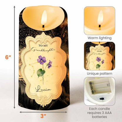 To My Granddaughter, Love and Connection Keepsake Candle - Personalized Custom LED Candle - GDT516_LECA
