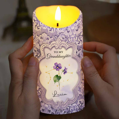 To My Granddaughter, Once Upon A Time, Love From Grandma - Personalized Custom LED Candle - GDT527_LECA