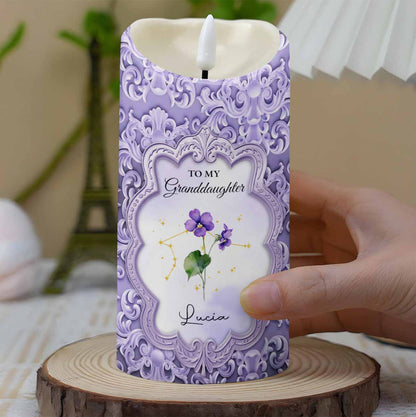 To My Granddaughter, Once Upon A Time, Love From Grandma - Personalized Custom LED Candle - GDT527_LECA