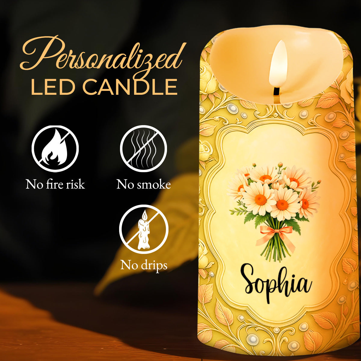 To My Precious Granddaughter, Always Let Your Spirit Shine - Personalized Custom LED Candle - GDT528_LECA