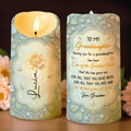 To My Granddaughter, One Of The Greatest Gifts, Rose And Butterflies - Personalized Custom LED Candle - GDT532_LECA