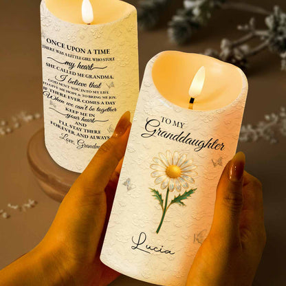 Once Upon A Time She Called Me Grandma, Daisy Design - Personalized Custom LED Candle - GDT550_LECA
