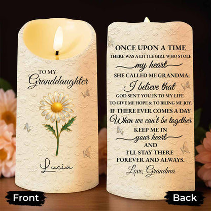 Once Upon A Time She Called Me Grandma, Daisy Design - Personalized Custom LED Candle - GDT550_LECA