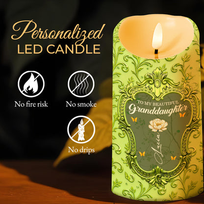 Someday When the Pages of My Life Ends, Ornate Framed Design - Personalized Custom LED Candle - GDT552_LECA