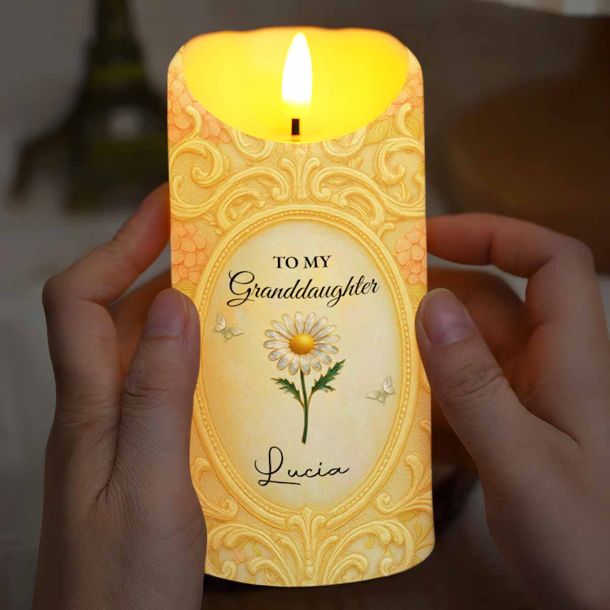 To My Granddaughter, Remember You Are Braver - Personalized Custom LED Candle - GDT554_LECA