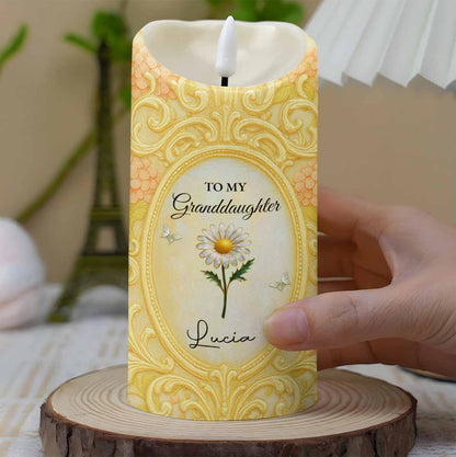 To My Granddaughter, Remember You Are Braver - Personalized Custom LED Candle - GDT554_LECA