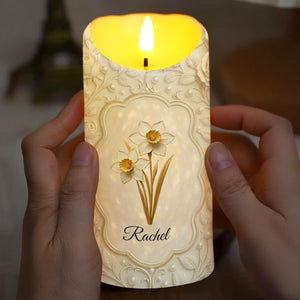 To My Granddaughter, Always Remember You Are Braver - Personalized Custom LED Candle - GDT562_LECA