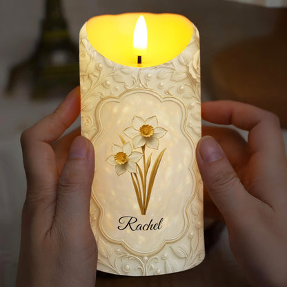 To My Granddaughter, Always Remember You Are Braver - Personalized Custom LED Candle - GDT562_LECA