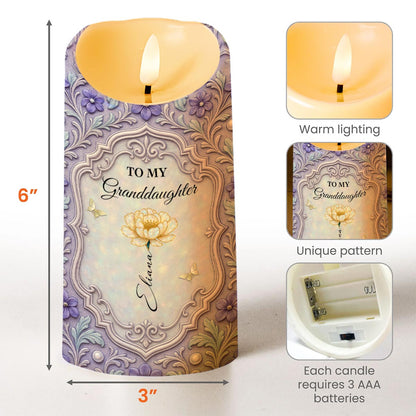To My Granddaughter, Reminder Of My Love - Personalized Custom LED Candle - GDT565_LECA