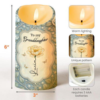 To My Granddaughter, You Are My Sunshine - Personalized Custom LED Candle - GDT566_LECA