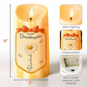 Once Upon A Time Little Girl Stole My Heart, Bow And Flower - Personalized Custom LED Candle - GDT569_LECA