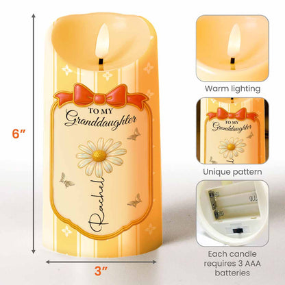 Once Upon A Time Little Girl Stole My Heart, Bow And Flower - Personalized Custom LED Candle - GDT569_LECA