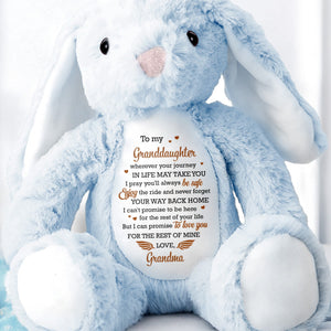 To My Granddaughter Love Promise Stuffed Bunny - Personalized Stuffed Bunny - GDT574_BUN