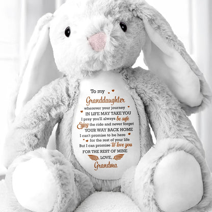 To My Granddaughter Love Promise Stuffed Bunny - Personalized Stuffed Bunny - GDT574_BUN