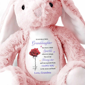 Leave A Little Sparkle Wherever You Go, Flowers Design - Personalized Stuffed Bunny - GDT594_BUN