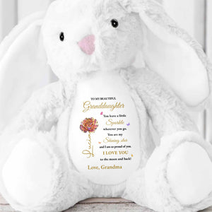 Leave A Little Sparkle Wherever You Go, Shining Star - Personalized Stuffed Bunny - GDT595_BUN