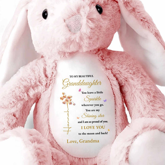 Leave A Little Sparkle Wherever You Go, Shining Star - Personalized Stuffed Bunny - GDT595_BUN