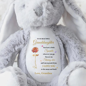You Leave A Little Sparkle, Shining Star, Beautiful Flower - Personalized Stuffed Bunny - GDT597_BUN